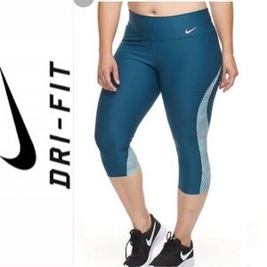 Nike Blue Dri-FIT Capris